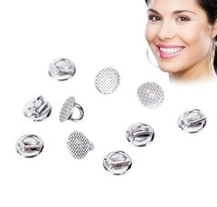 10pc/Pack Orthodontic Dental Direct Bond Eyelet Round Mesh Base Lingual Buttons