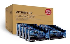 Microflex MF300M-CASE Diamond Grip Med Disposable Latex Gloves – 1,000pk CASE