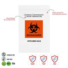 GPI – 6″ X 9″ 1000 Pack, Biohazard Specimen Zip Bags, With Pouch, 2 Mil Thick…