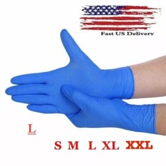 Blue Nitrile 4 Mil Medical Gloves Powder Free Latex Free Food Disposable Gloves