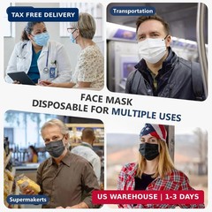 Disposable Face Mask for Adults – FSA Eligible HSA, 4 Ply 50 Pack Individually W