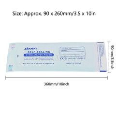 3.5″ x 10″ Self-Sealing Sterilization Pouches for Autoclave (1 Box of 200)