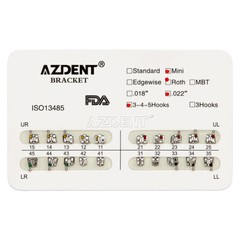 AZDENT Dental Orthodontic Brackets Mini Roth Slot.022″ 345 Hooks Braces