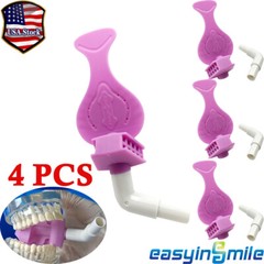 4Pcs Dental Bite Block Dryshield Isolation Mouth Pieces Saliva Suction Tube USA
