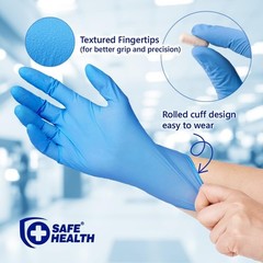 Nitrile Exam Gloves – 4 mil, Latex-Free, Powder-Free, Disposable, Blue, Medic…