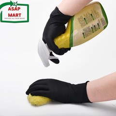 Schneider Black Nitrile Exam Gloves, 5 Mil Disposable Gloves Large 50 Pcs
