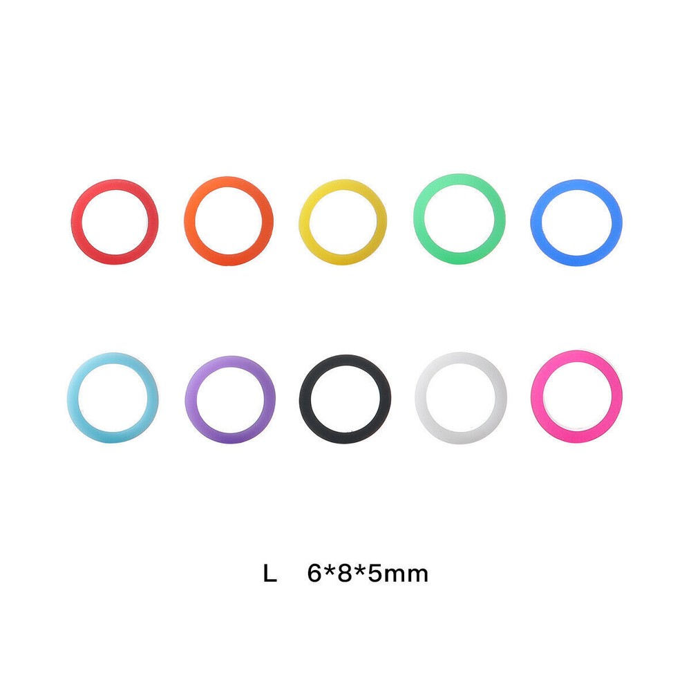 100Pcs/Box Dental Multi-Color Code Rings Bands Universal Silicone Instrument L/S