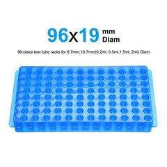2 Kind of Tube Rack Polypropylene 96-Well Blue for 0.2ml, 0.5ml, 1.5ml, 2ml
