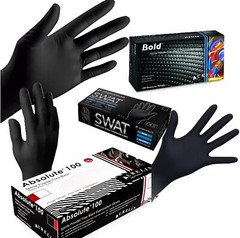 Black Nitrile Exam Gloves – Disposable Latex & Powder Free, Medical Rubber Food