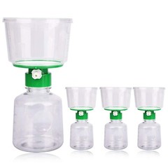 Disposable PES Filter Vacuum Units 0.22μm 500ml Bottle Top&Receiver Flask 4Pcs