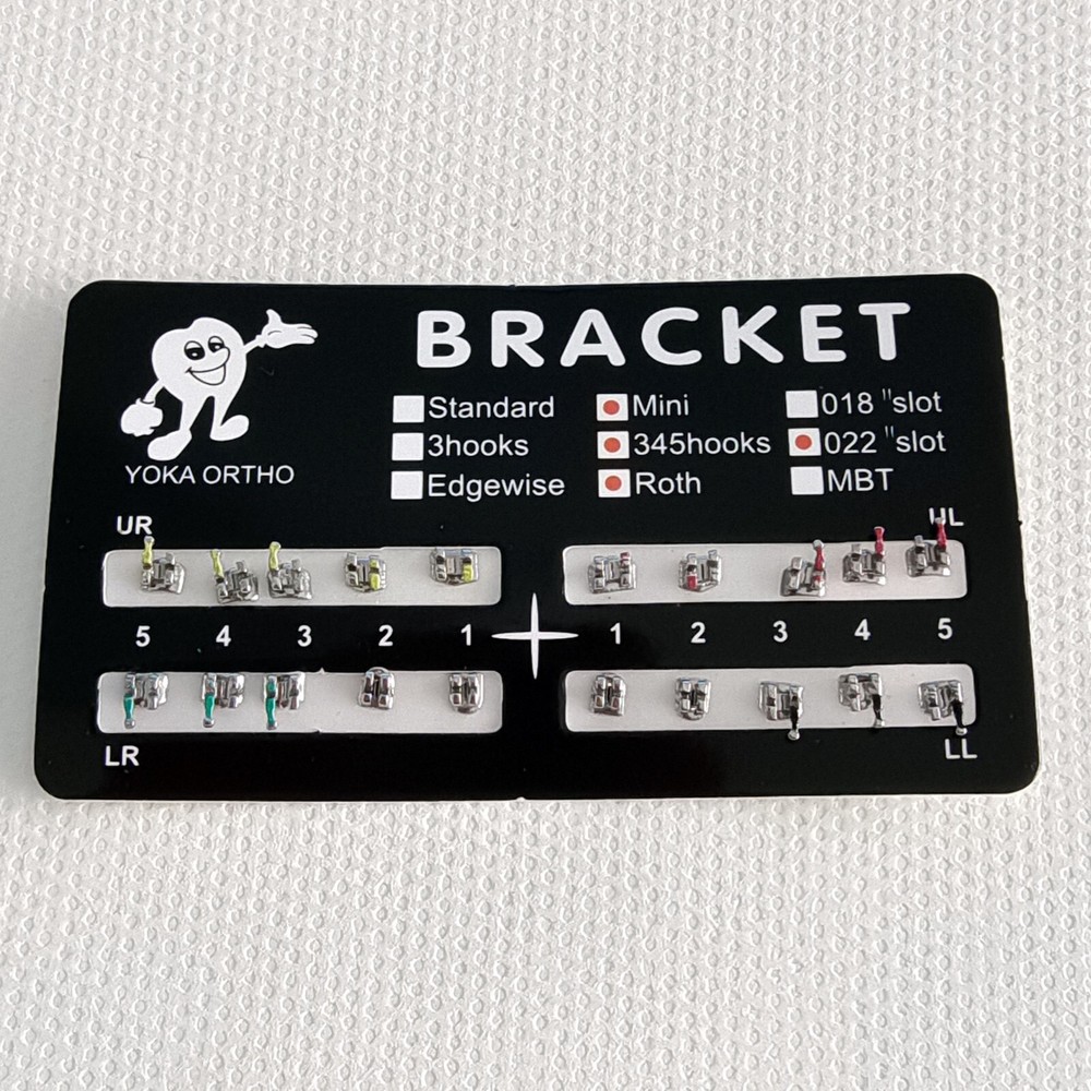 20pcs/pack Dental Orthodontic Metal Brackets Braces Mini Slot.018/022 345 Hooks