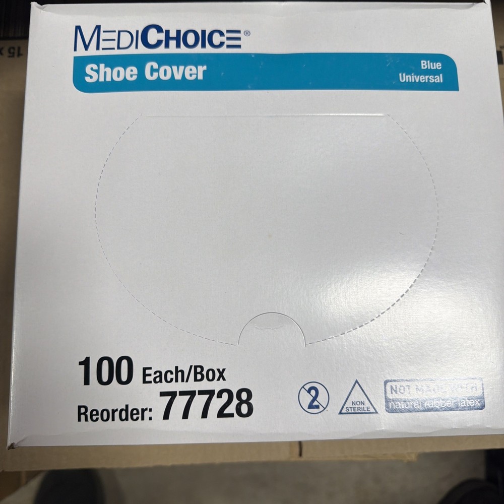 MediChoice Shoe Cover Blue Universal Non-Conductive 100 Count NIB