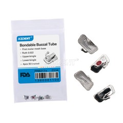 4pcs Dental Orthodontic Metal Buccal Tube Roth 0.022 1st Molar Non-conv AZDENT