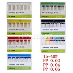 Dental Endo Gutta Percha Points/Absorbent Paper Points Taper 0.02/0.04/0.06