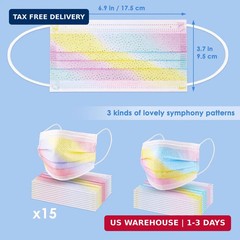 NiHealth Disposable Cute Face Masks for Adults Women Men, Breathable Mask with E