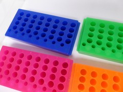 Reversible PP Tube Rack w/Lid for 0.5, 1.5, & 2.0mL microtubes 5 SETS