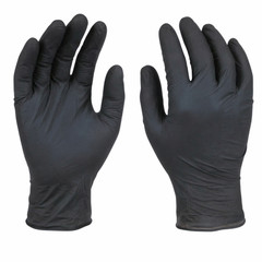 2000 Black Nitrile Powder-Free Disposable Gloves X-Small 5 MIL Finger-Textured