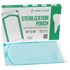 12″ x 19″ Self-Sealing Sterilization Pouches for Autoclave (1 Box of 200)