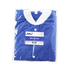 JMU 10/50✖ Disposable Lab Coats for Men Women Snaps Full Sleeve SMS Blue Medical