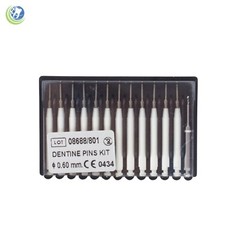 Dentinal Retention Titanium Pins 0.60mm 12 pack for Restorations and Build Up