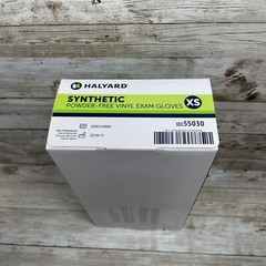 1 CASE Halyard Synthetic Vinyl Powder-Free Medical Exam Gloves Size X-SMALL