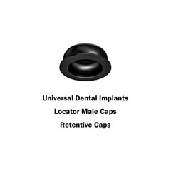 Universal Locator Processing Male Cap 4pcs/set PEEK Overdenture Retention Insert