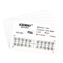 20 Packs Dental Orthodontic Brackets Mini/Standard MBT/Roth 022/018 Hooks 3 4 5