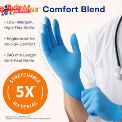Medical Soft Max™ Nitrile Exam Gloves, 100 Count Latex-Free Powder-Free Non-Ster