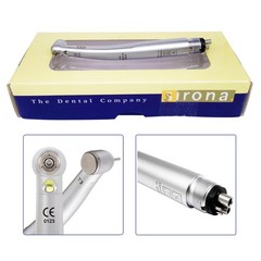 2x Sirona T3 Racer Dental High Speed Handpiece LED Fiber Optic 4Hole Push button