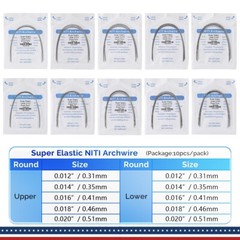 AZDENT Dental Orthodontic Super Elastic NITI Arch Wire Round Ovoid/Nature Form