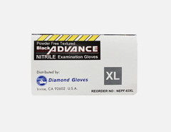 Advance Nitrile Examination Gloves 6-mil, Black – 1000 Pieces New (S/M/L/XL)