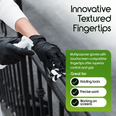 Inspire Black Nitrile Gloves Heavy Duty 6 Mil Nitrile Chemical Resistant