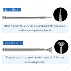 Dental Titanium Brush Peri-implantitis Surface Cleaning Brush Bristles Tool USA