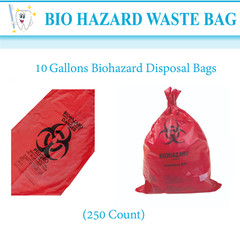 Infectious Waste Bag BIOHAZARD Red Bags StickOn, Mini 6×6, 9×10, 10/16 Gallons