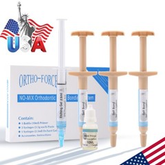 Dental Orthodontic Adhesive Brackets Paste Direct Bonding System Resin No-Mix
