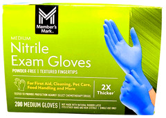 Member’s Mark Nitrile Exam Gloves Medium 200 Count