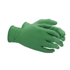 Sustainable 7705PFT Disposable Nitrile Gloves Fluorescent Green 100 Count