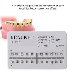 20Pcs/Pack Orthodontic Dental Mini Fake Braces Edgewise 022 Metal Brackets Brace