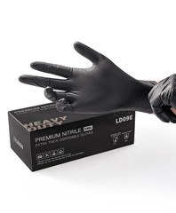 LANON 8 Mil Heavy Duty Black Nitrile Gloves, Food Safe, Powder Free, Mechanic…