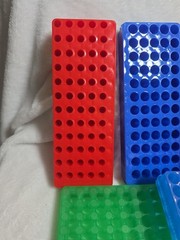 NEW 6 PACK Double Sided Modular Test Tube Racks – Multiple Colors 60 Slots