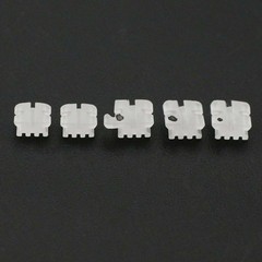 20 Pcs Dental Orthodontic Ceramic Brackets Clear Braces Roth/MBT 022 Hooks 3-4-5
