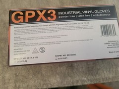 INDUSTRIAL VINYL GLOVES GPX3 SIZE SMALL (CASE OF 1000)