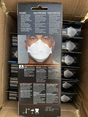 3M Aura Respirator 9205+ N95 Masks 3Pack Flat Fold Fiber glas Exp 2030 Lot of 12