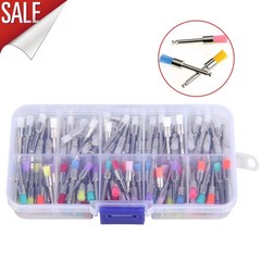 200 Pcs Dental White&Colorful Nylon Latch Flat Polishing Polisher Prophy Brushes