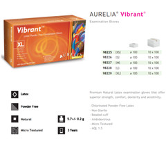 White Latex Exam Gloves, Extra Large XL, Aurelia Vibrant 5.5 mil (Case of 1000)