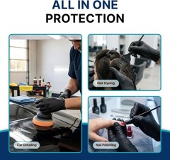 Professional Grade 4 Mil Black Nitrile Exam Gloves – Latex Free & Puncture Proof