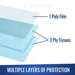 100 Green Disposable Dental Bibs, Tattoo Tray Nail Chair Bed Paper Covers