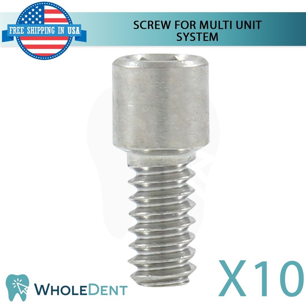 10X Titanium Screws For Straight & Angulated Multi Unit 1.6 Abutment Dental