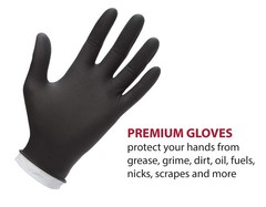 Venom Steel Industrial Nitrile Gloves, Chemical Resistant Disposable Black Glove