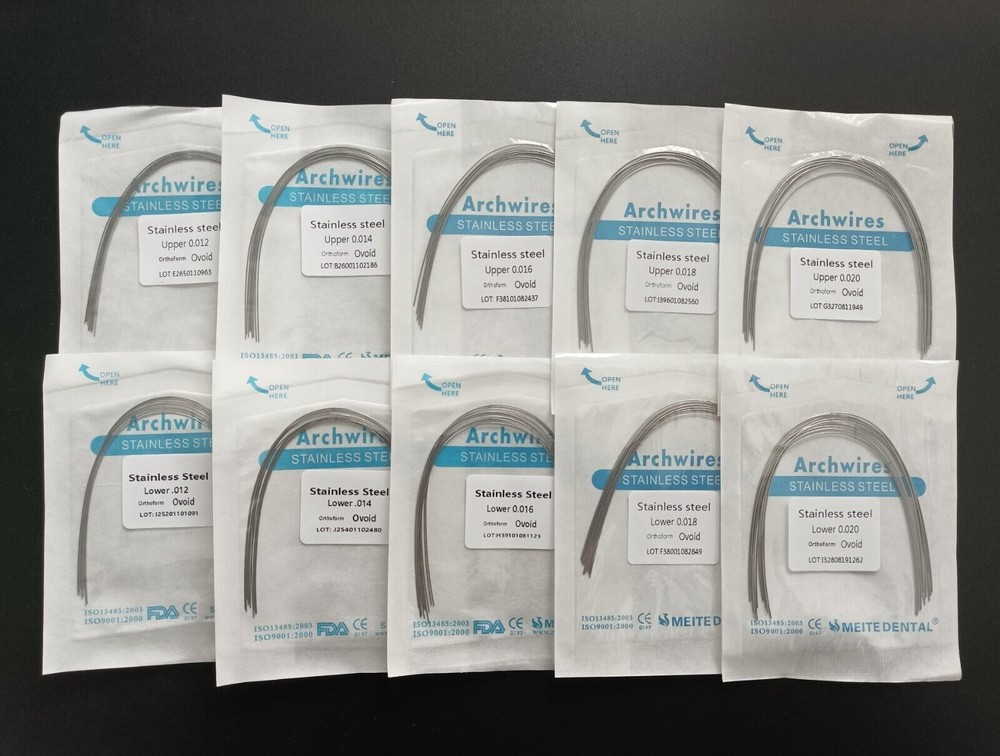 Dental Orthodontic Stainless Steel Wire Round/Rectangular Arch Wires Ovoid